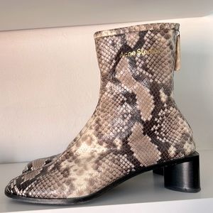 Acne Studios Snakeskin stretch leather ankle Boots